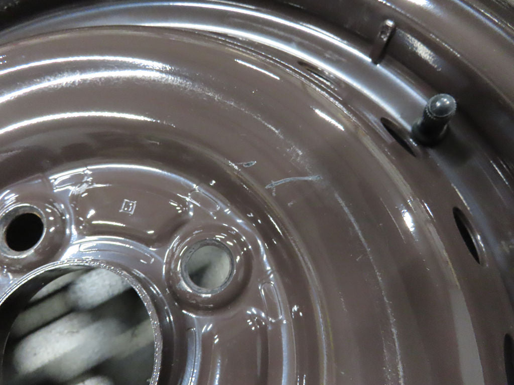 ☆4 ホンダ N-BOX ブラウン 純正 155/65R14 メッキトリムリング JF1 N-ONE 4.5J PCD100 4穴 スチール 超バリ溝 タイヤホイールセット