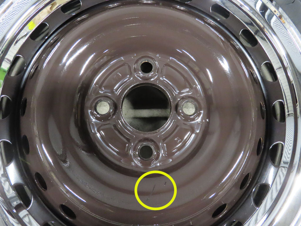 ☆4 ホンダ N-BOX ブラウン 純正 155/65R14 メッキトリムリング JF1 N-ONE 4.5J PCD100 4穴 スチール 超バリ溝 タイヤホイールセット