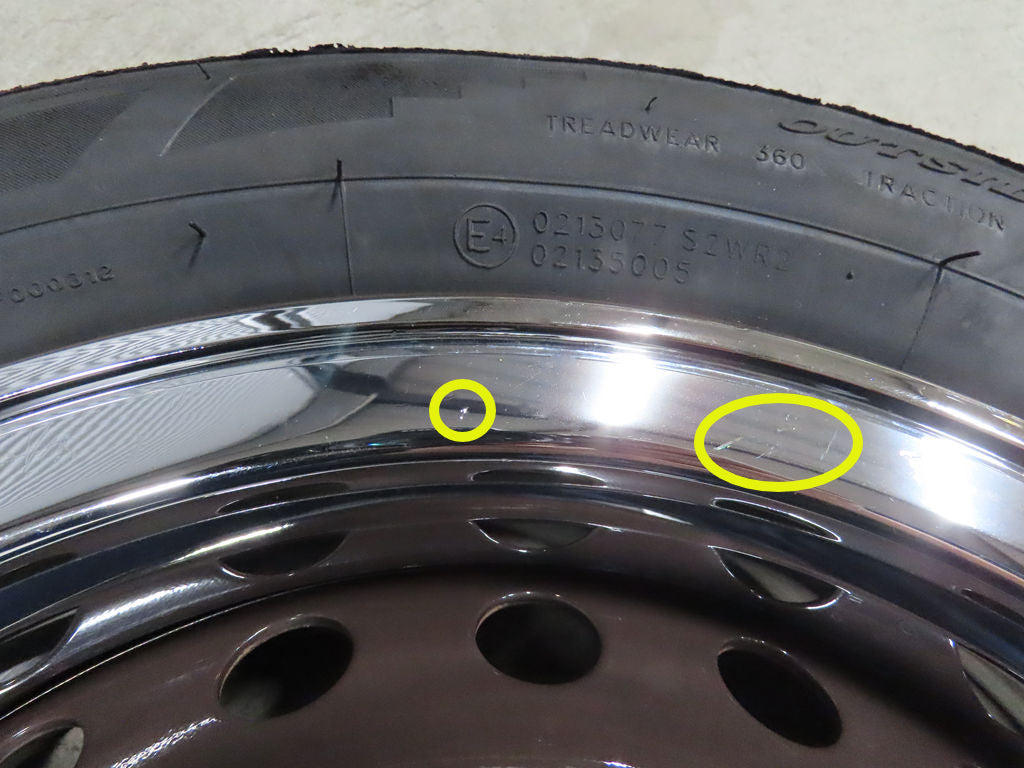 ☆4 ホンダ N-BOX ブラウン 純正 155/65R14 メッキトリムリング JF1 N-ONE 4.5J PCD100 4穴 スチール 超バリ溝 タイヤホイールセット