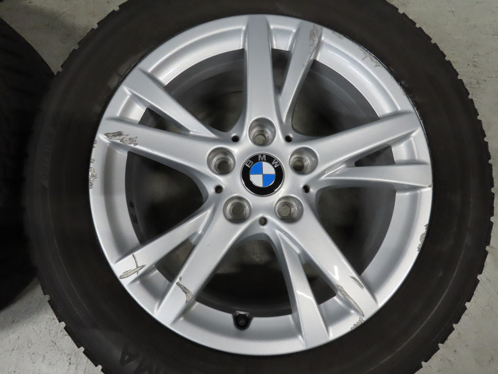 ☆3.5 超バリ溝 BMW 2シリーズ 純正 205/60R16 アクティブツアラー 7J+52 PCD112 5穴 16インチ ダブルスポーク473  ヨコハマ アイスガード F45 F46 タイヤホイールセット