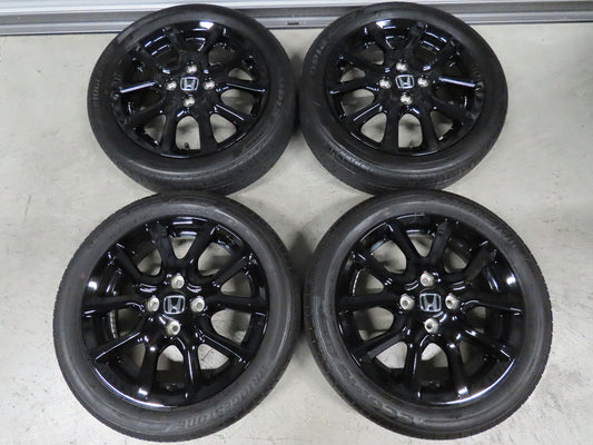 ☆4 バリ溝 ホンダ N-ONE RS 純正 165/55R15 ブリヂストン EP150 4.5J +45 PCD100 4穴 15インチ JG1 JG2 N-BOX N-WGN タイヤホイールセット