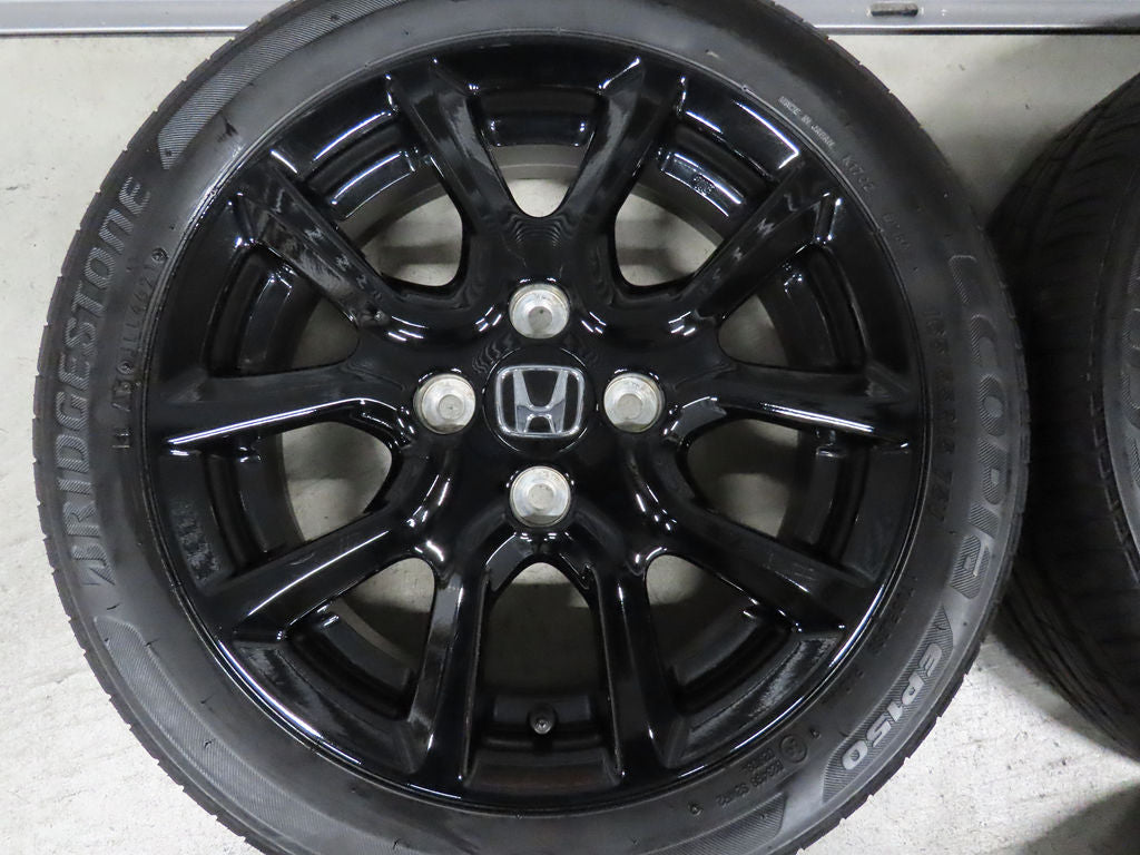 ☆4 バリ溝 ホンダ N-ONE RS 純正 165/55R15 ブリヂストン EP150 4.5J +45 PCD100 4穴 15インチ JG1  JG2 N-BOX N-WGN タイヤホイールセット